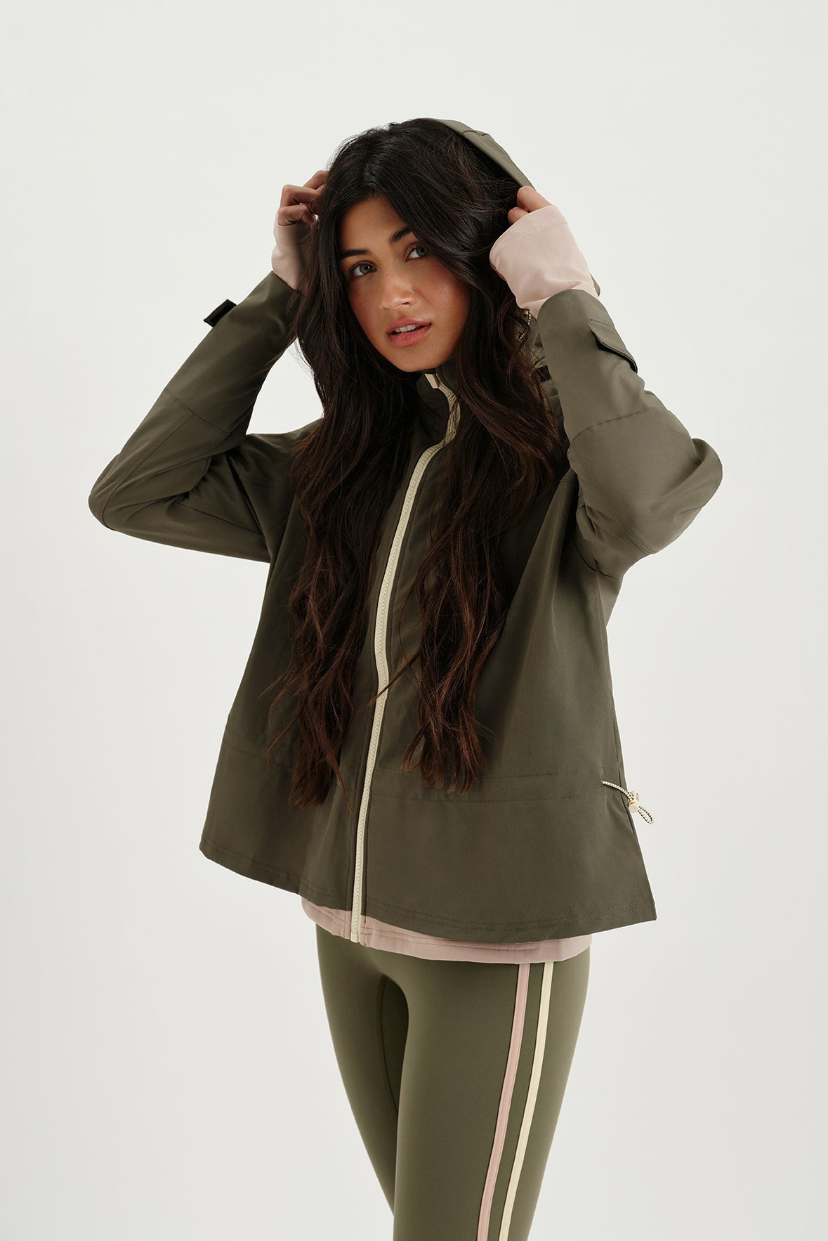 NYLON DUET CINCHED WINDBREAKER - SEDONA | SET ACTIVE