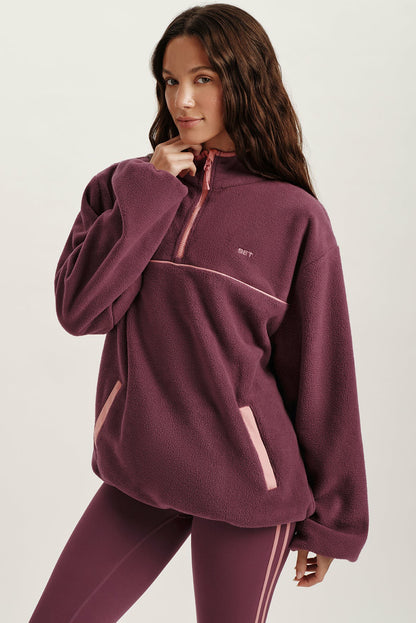 MICROFLEECE HALF ZIP - ROSEBUD | SET ACTIVE