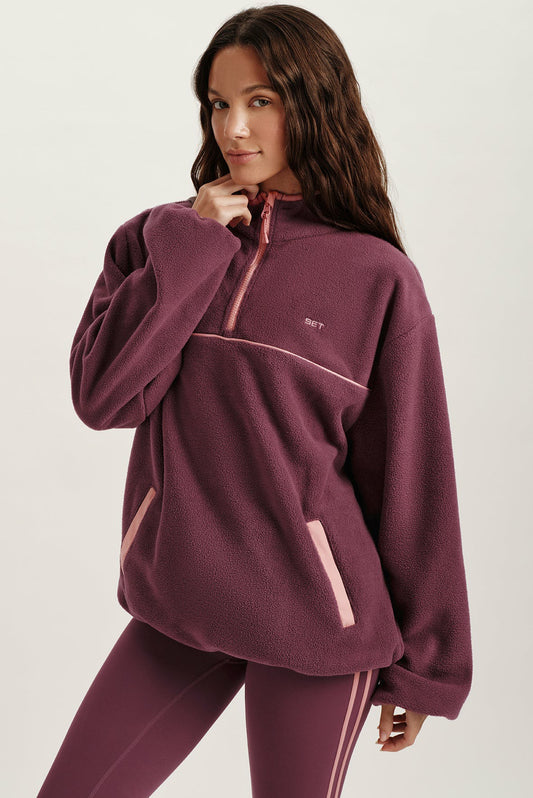 MICROFLEECE HALF ZIP - ROSEBUD | SET ACTIVE