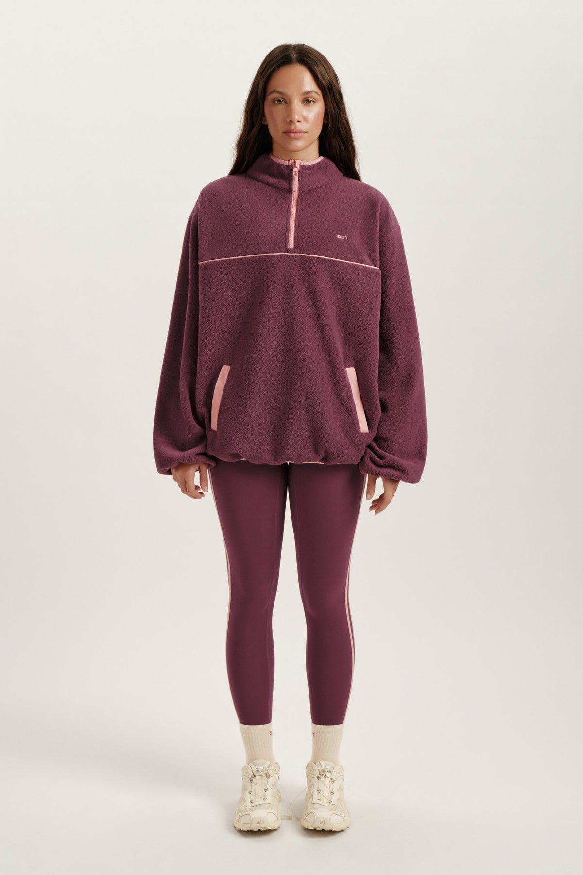 MICROFLEECE HALF ZIP - ROSEBUD | SET ACTIVE