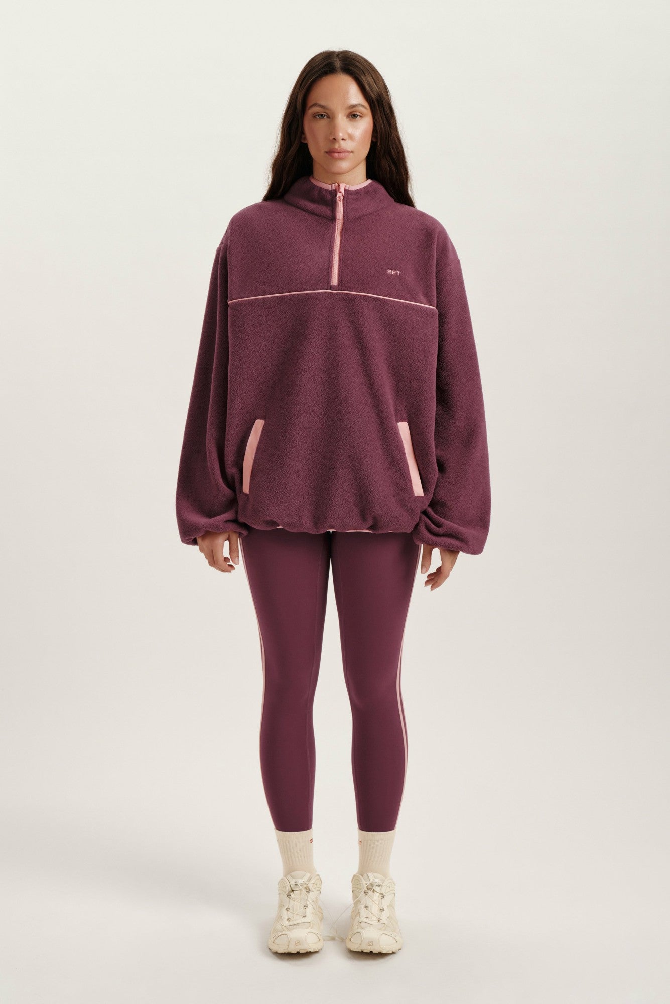MICROFLEECE HALF ZIP - ROSEBUD | SET ACTIVE