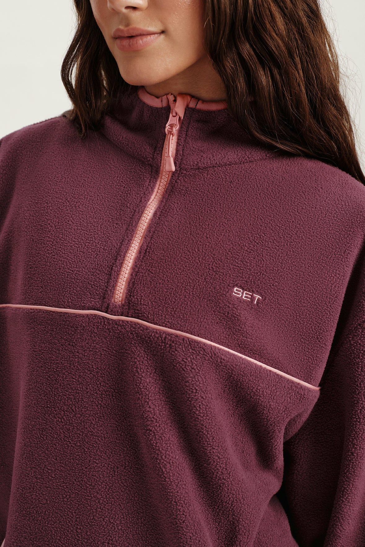 MICROFLEECE HALF ZIP - ROSEBUD | SET ACTIVE