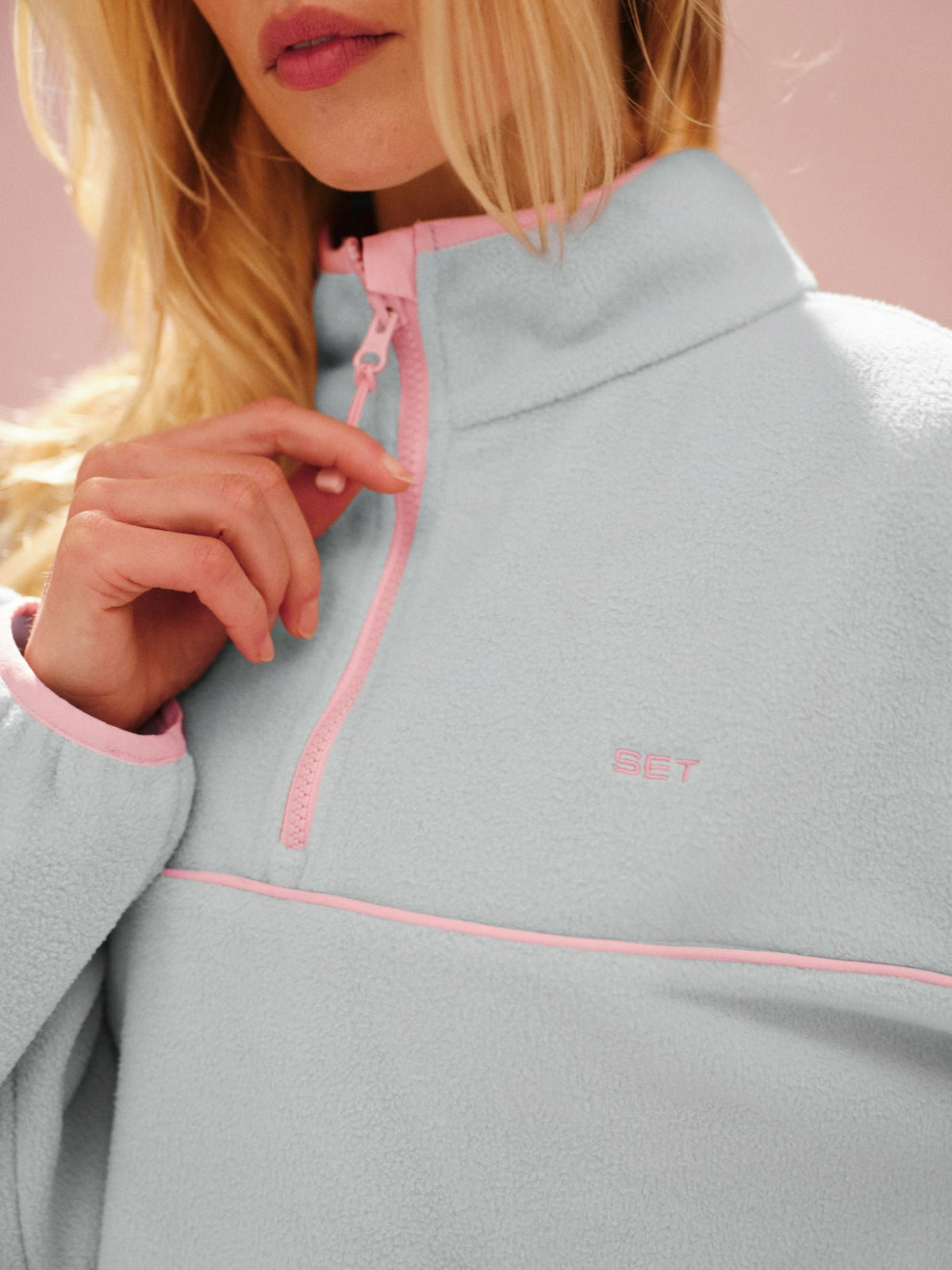 MICROFLEECE HALF ZIP - BLUSH | SET ACTIVE