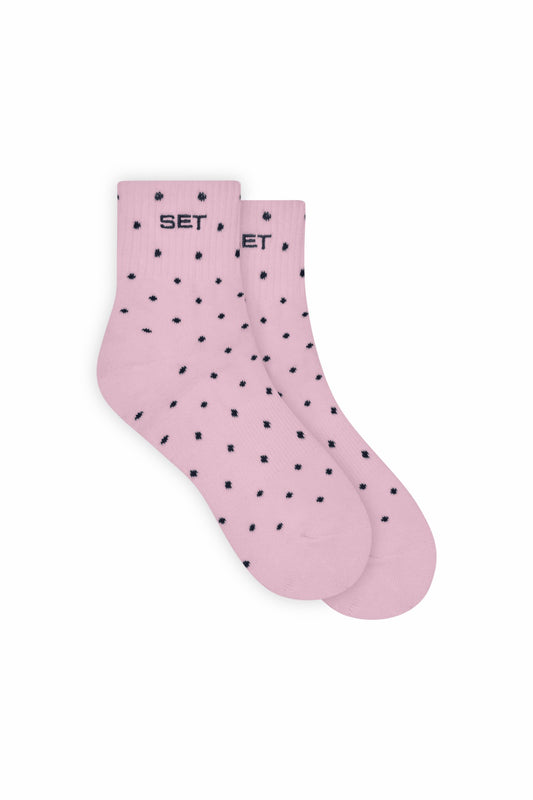 SET POLKA DOT SHORTY SOCKS - PINK CONFETTI | SET ACTIVE