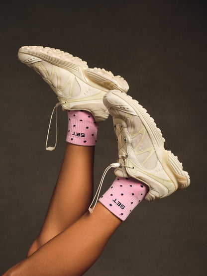 SET POLKA DOT SHORTY SOCKS - PINK CONFETTI | SET ACTIVE