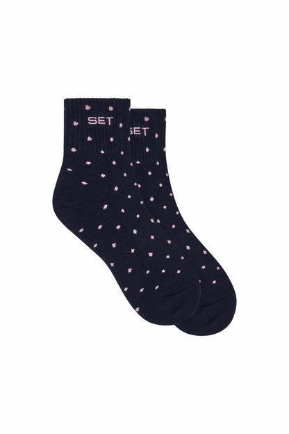 SET POLKA DOT SHORTY SOCKS - BLUE CONFETTI | SET ACTIVE