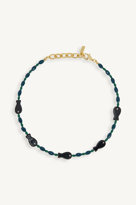 SET x LOGAN TAY FISH BEAD NECKLACE - LAGOON | SET ACTIVE