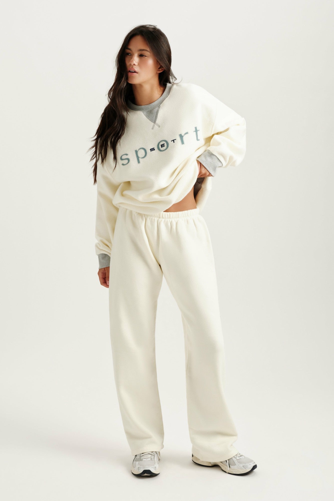 MIDWEIGHT SWEATS STAPLE STRAIGHT LEG SWEATPANTS - HAVEN | SET ACTIVE