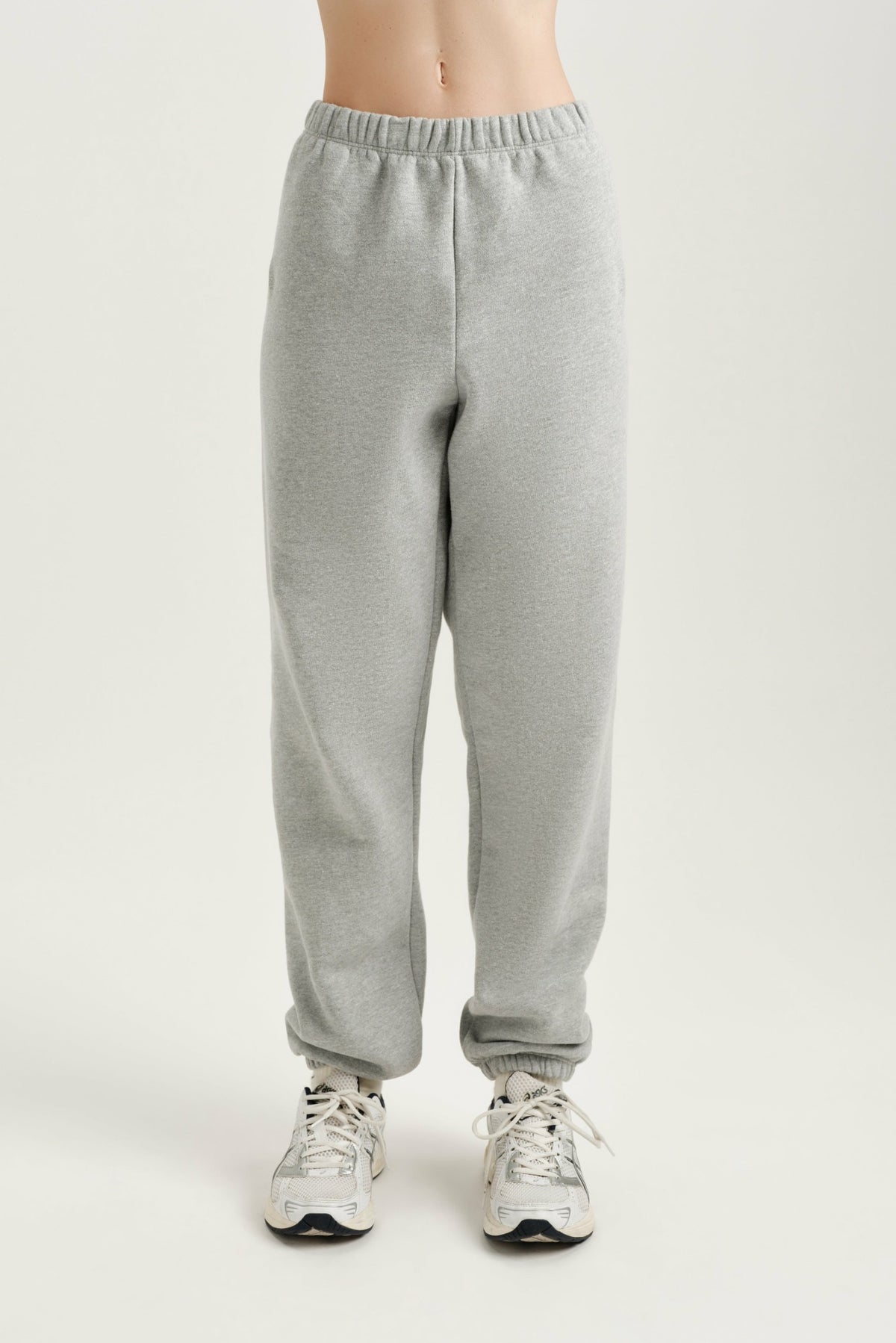 MIDWEIGHT SWEATS STAPLE OLD SCHOOL SWEATPANTS - FOG HEATHER GREY | SET ACTIVE
