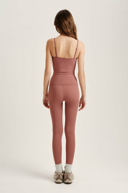 SPORTBODY® SPORTY HIGH-RISE LEGGINGS - SEPIA | SET ACTIVE