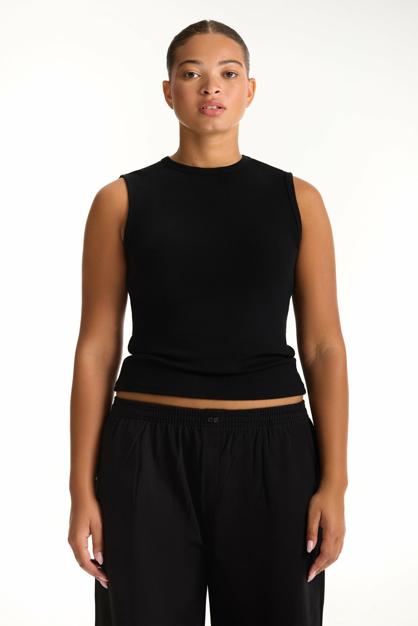 RIBBED MODAL BODY MUSCLE TANK - ONYX | SET ACTIVE