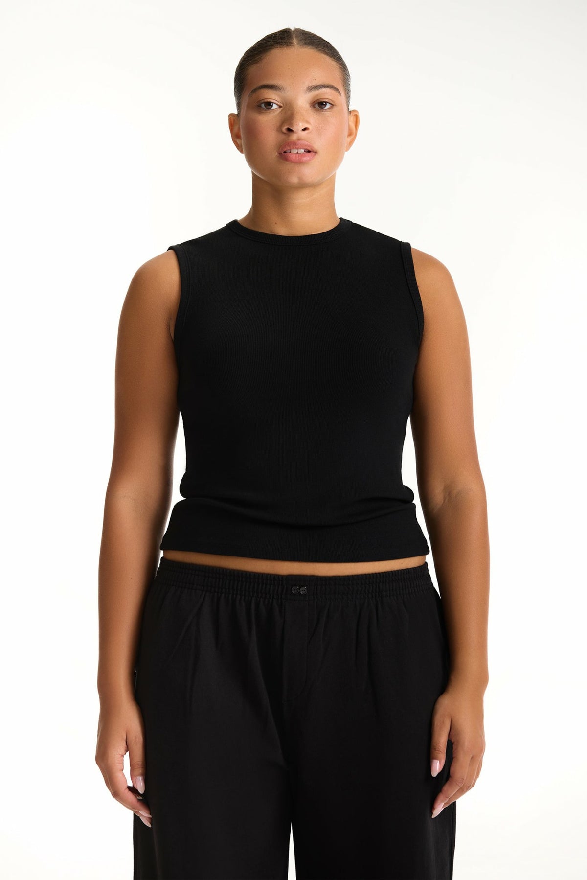 RIBBED MODAL BODY MUSCLE TANK - ONYX | SET ACTIVE