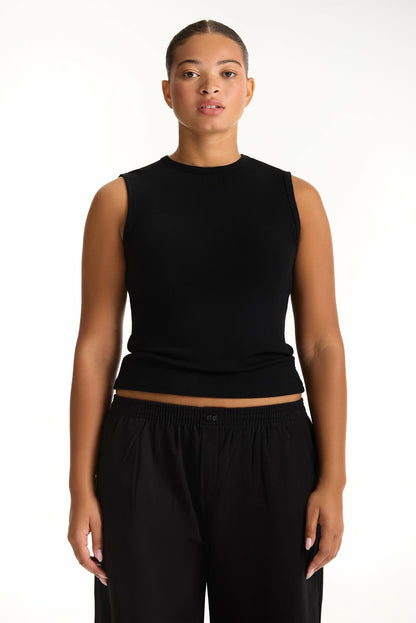 RIBBED MODAL BODY MUSCLE TANK - ONYX | SET ACTIVE