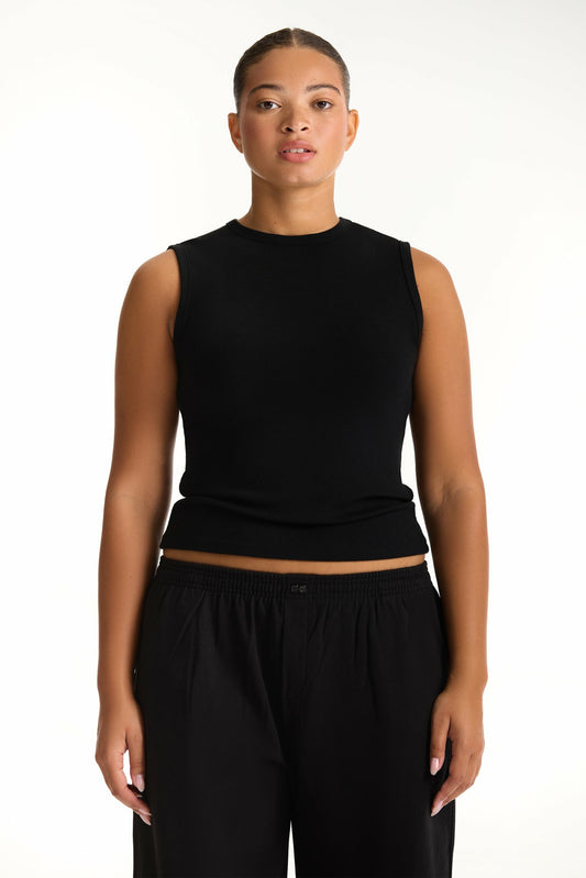 RIBBED MODAL BODY MUSCLE TANK - ONYX | SET ACTIVE