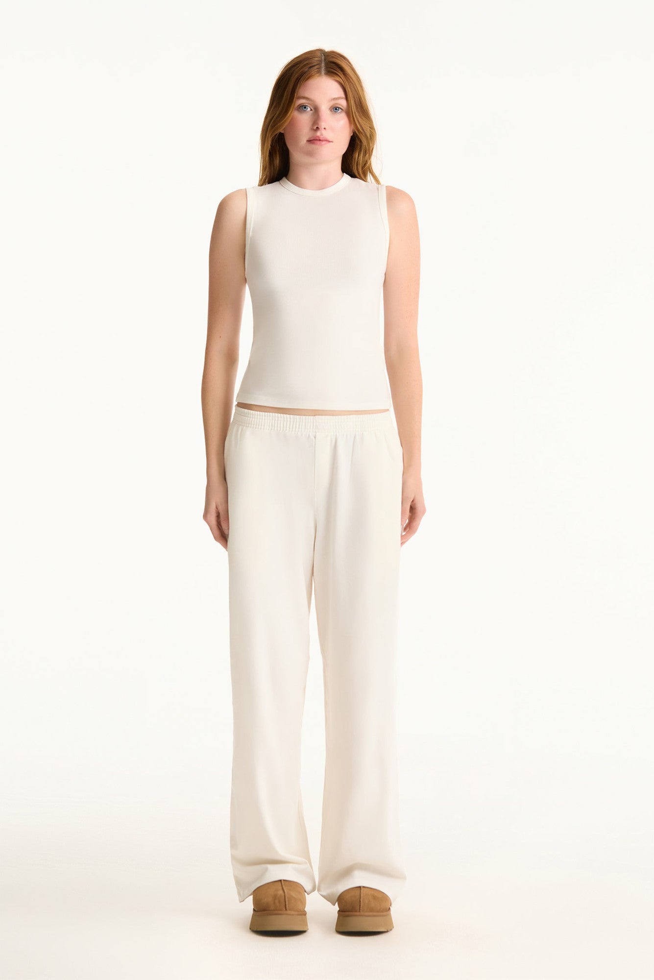 RIBBED MODAL BODY MUSCLE TANK - BLANC | SET ACTIVE