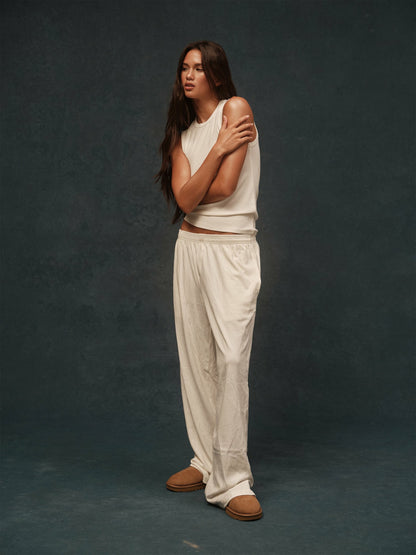 HEAVY COTTON EASY BOXER PANTS - BLANC | SET ACTIVE