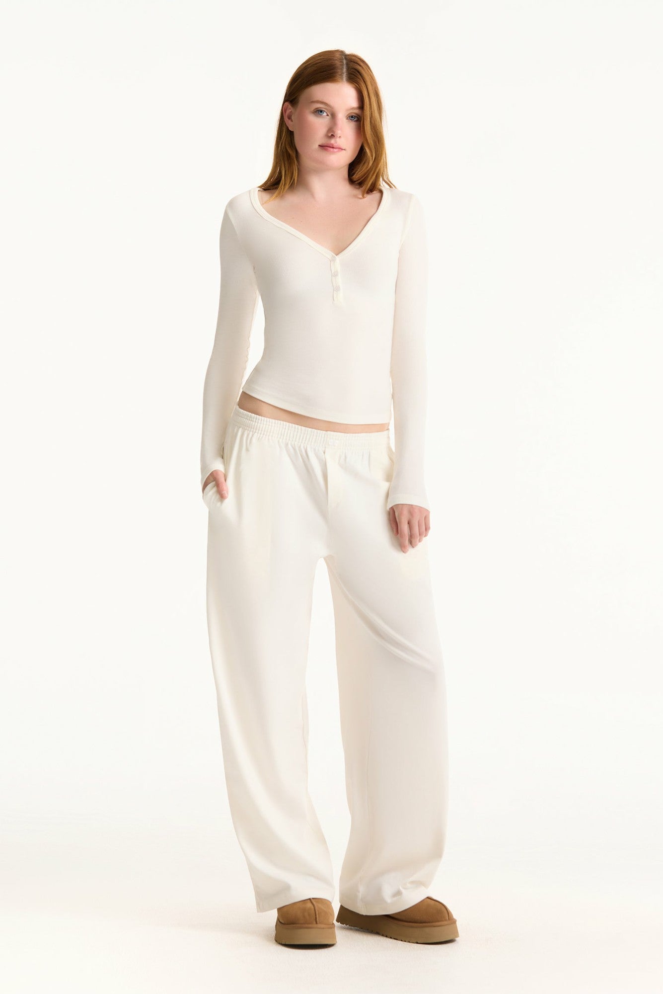HEAVY COTTON EASY BOXER PANTS - BLANC | SET ACTIVE