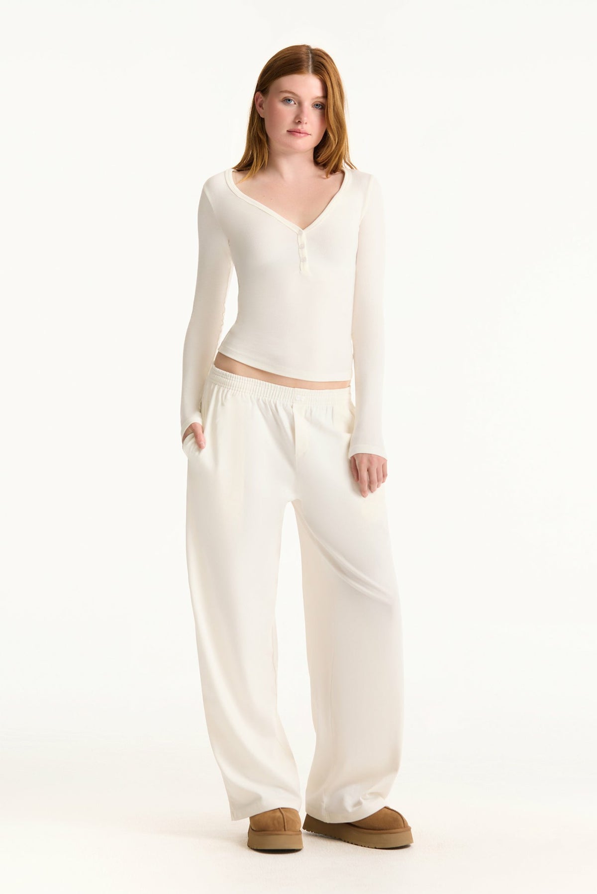 HEAVY COTTON EASY BOXER PANTS - BLANC | SET ACTIVE