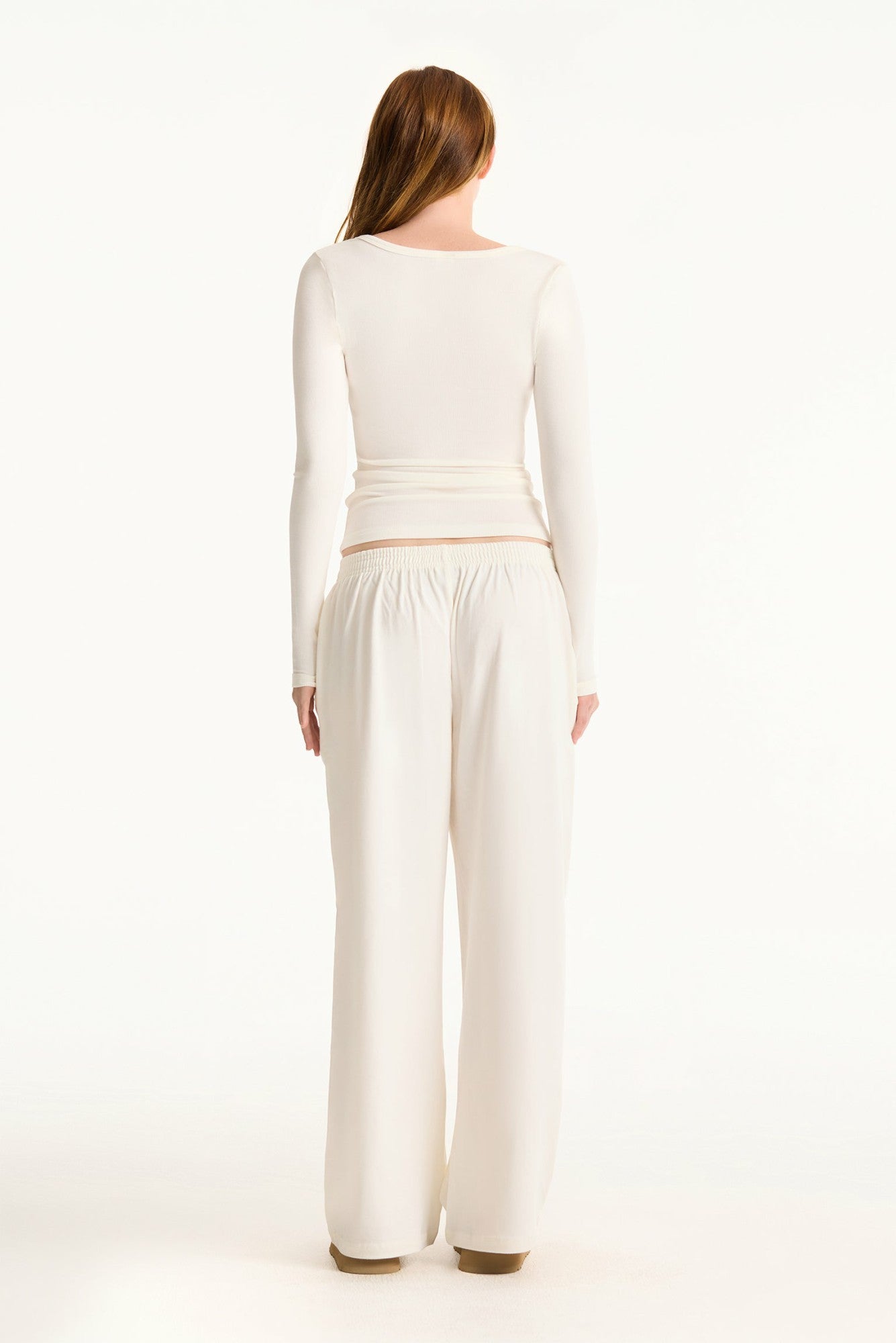 RIBBED MODAL BODY HENLEY - BLANC | SET ACTIVE