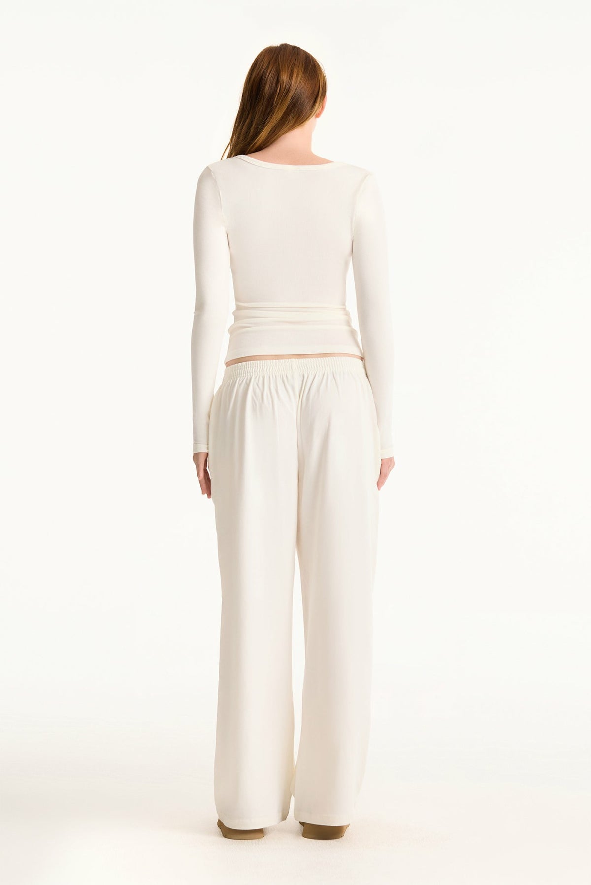 RIBBED MODAL BODY HENLEY - BLANC | SET ACTIVE