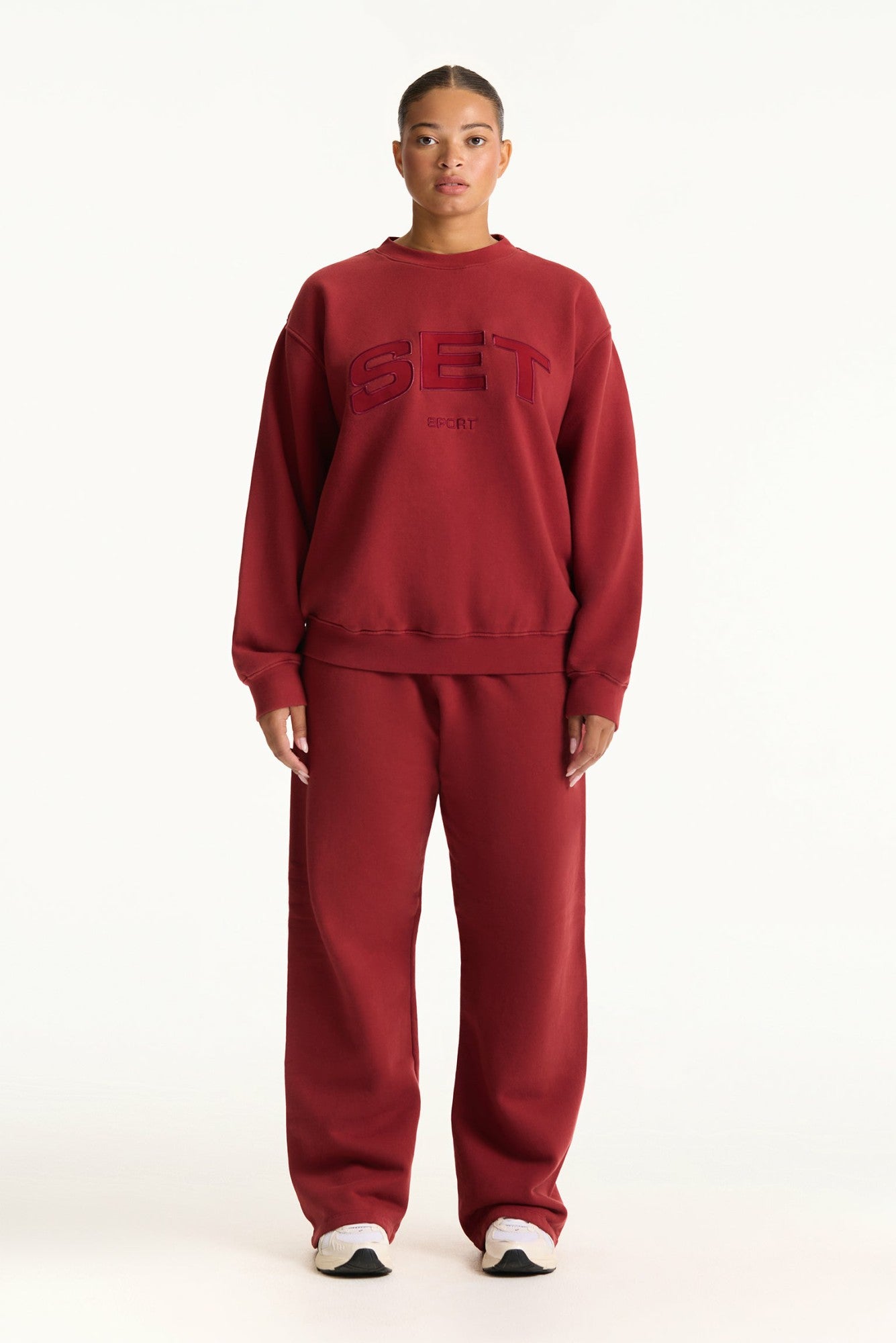 MIDWEIGHT SWEATS STAPLE STRAIGHT LEG SWEATPANTS - SNAPPER | SET ACTIVE