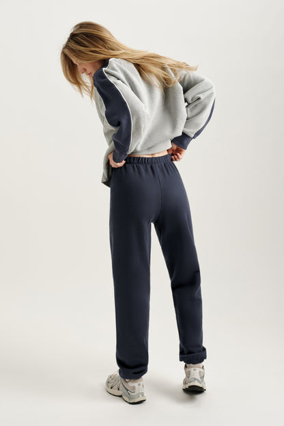 MIDWEIGHT SWEATS STAPLE OLD SCHOOL SWEATPANTS - INDIGO | SET ACTIVE