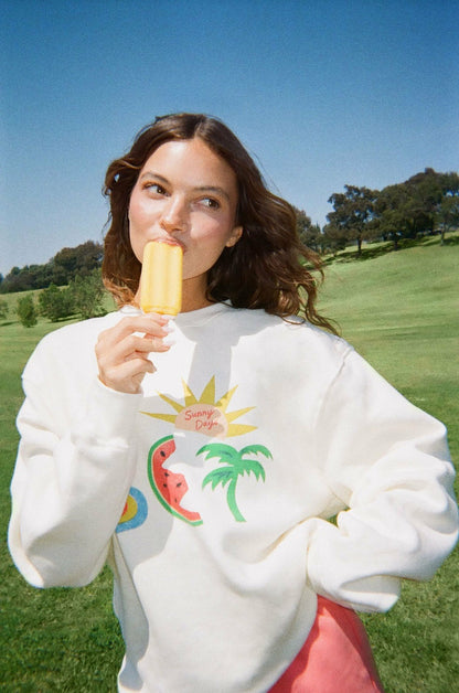 MIDWEIGHT SWEATS STAPLE SET SUNNY DAYS CREWNECK - HAVEN | SET ACTIVE