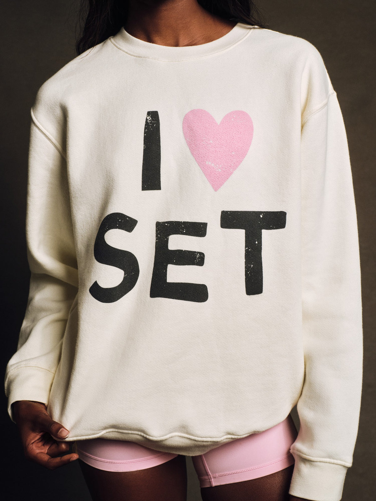 MIDWEIGHT SWEATS STAPLE I LOVE SET CREWNECK - ICING | SET ACTIVE
