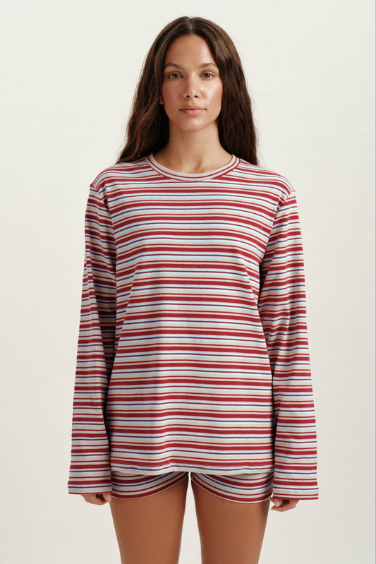 STRIPE JERSEY STRIPE OVERSIZED LONG SLEEVE - LYRIC | SET ACTIVE