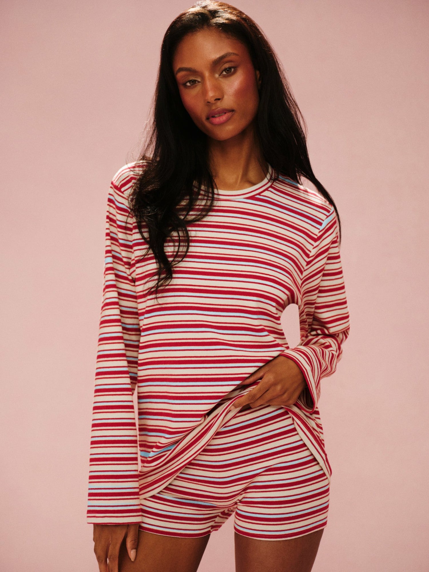 STRIPE JERSEY STRIPE OVERSIZED LONG SLEEVE - LYRIC | SET ACTIVE