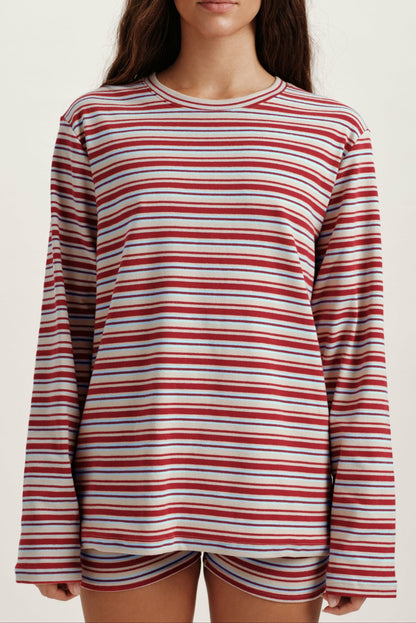 STRIPE JERSEY STRIPE OVERSIZED LONG SLEEVE - LYRIC | SET ACTIVE