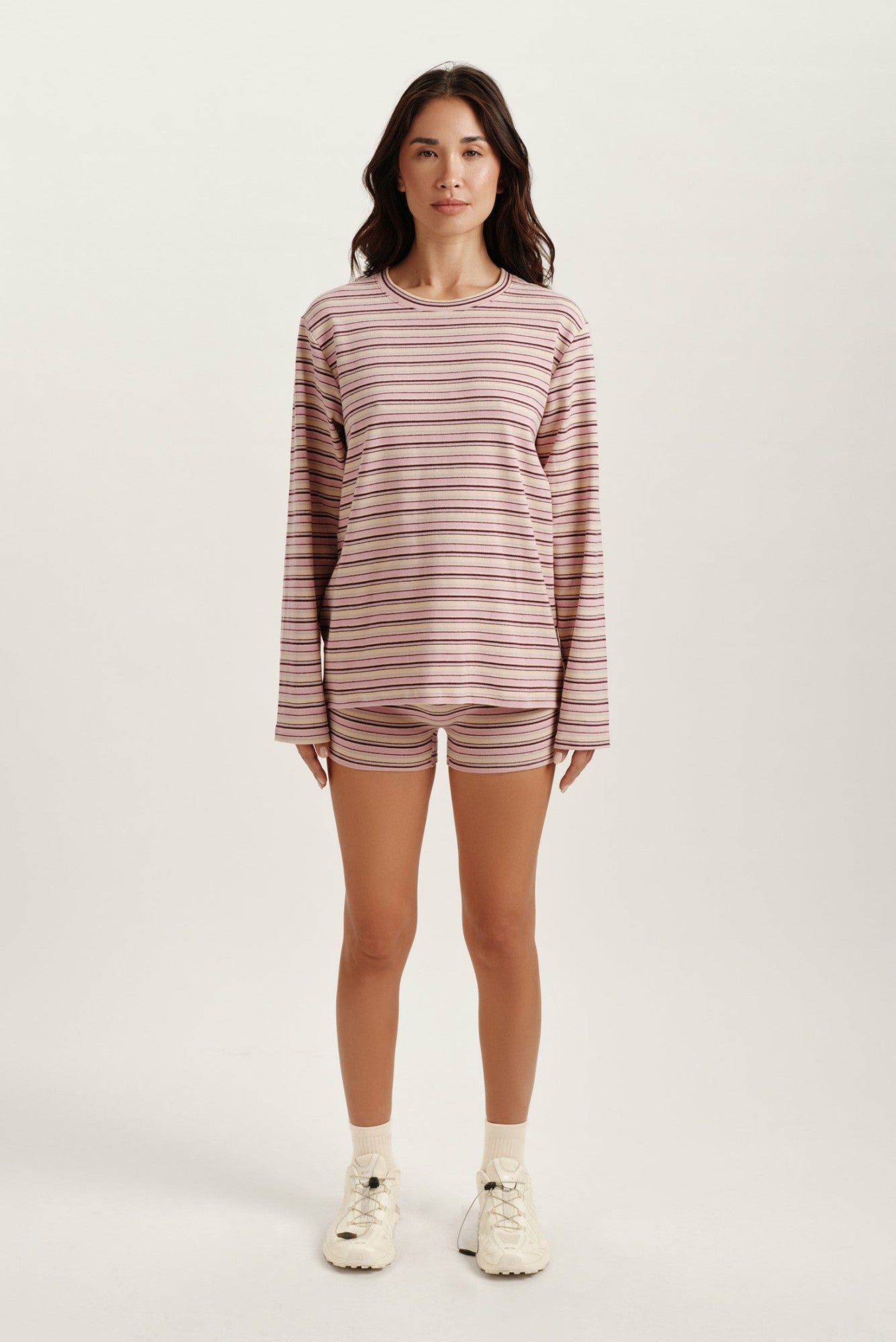 STRIPE JERSEY STRIPE OVERSIZED LONG SLEEVE - FLIRT | SET ACTIVE
