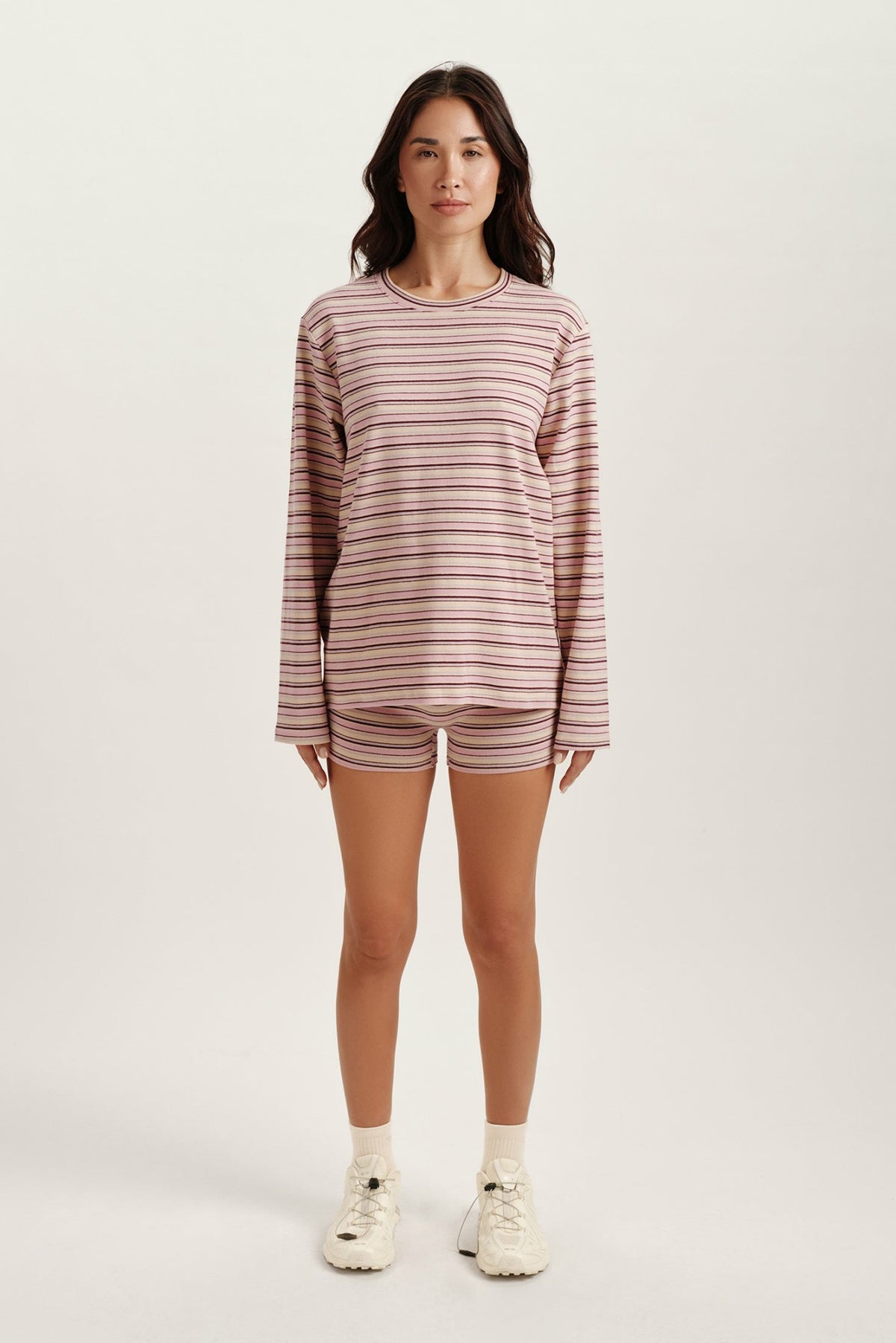 STRIPE JERSEY STRIPE OVERSIZED LONG SLEEVE - FLIRT | SET ACTIVE
