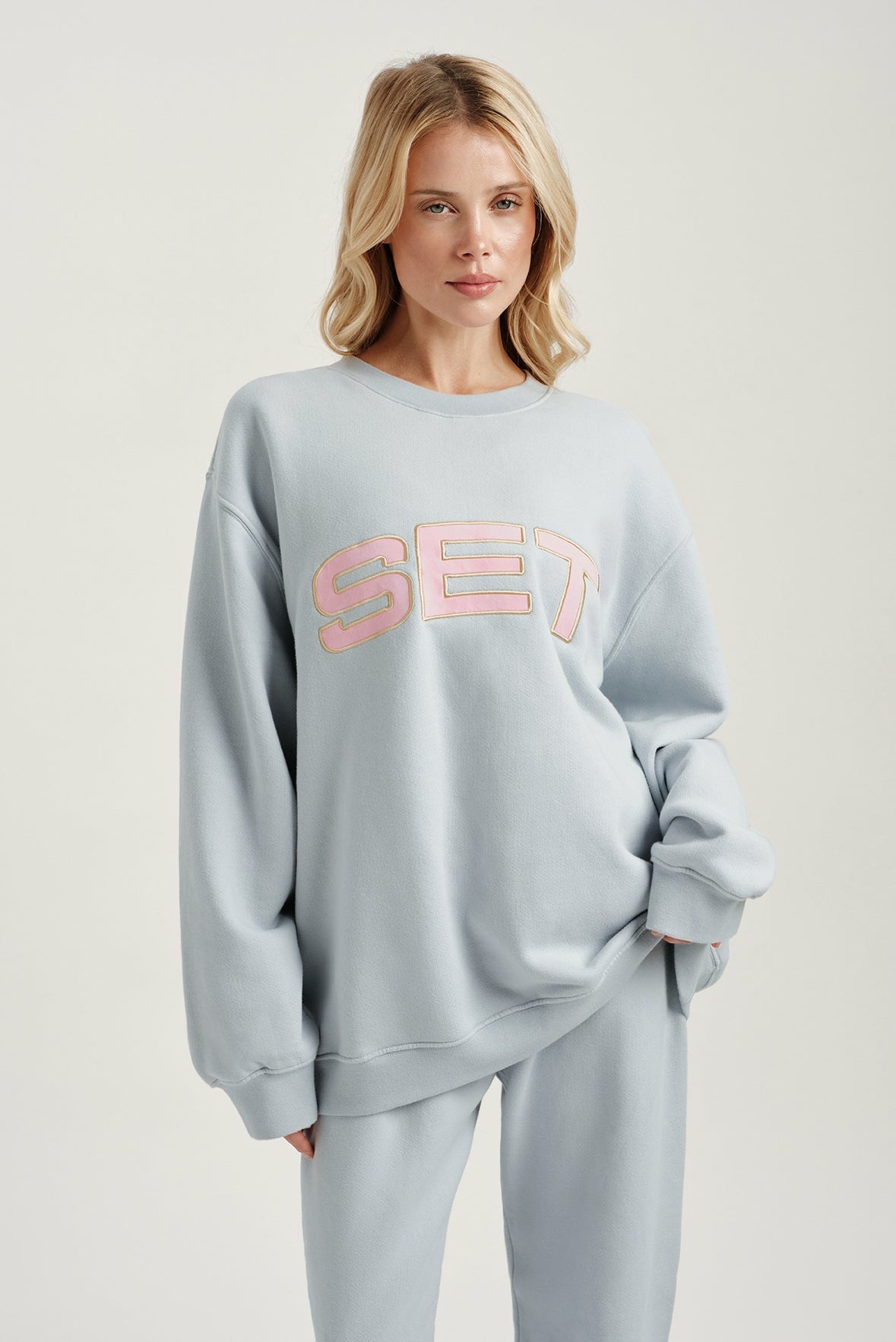 MIDWEIGHT SWEATS STAPLE SET CREWNECK - BLUSH | SET ACTIVE