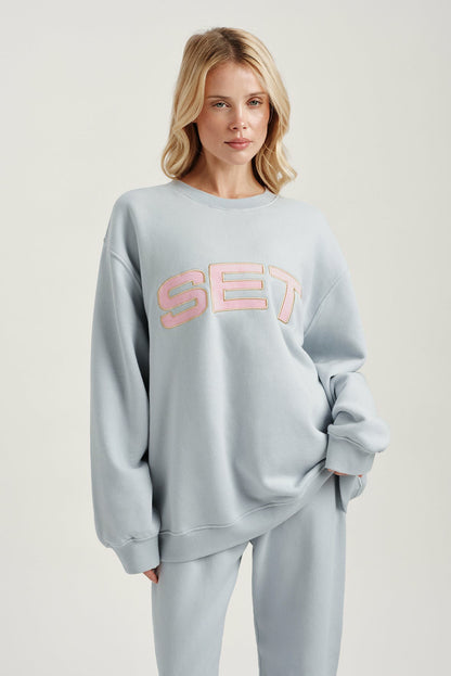 MIDWEIGHT SWEATS STAPLE SET CREWNECK - BLUSH | SET ACTIVE