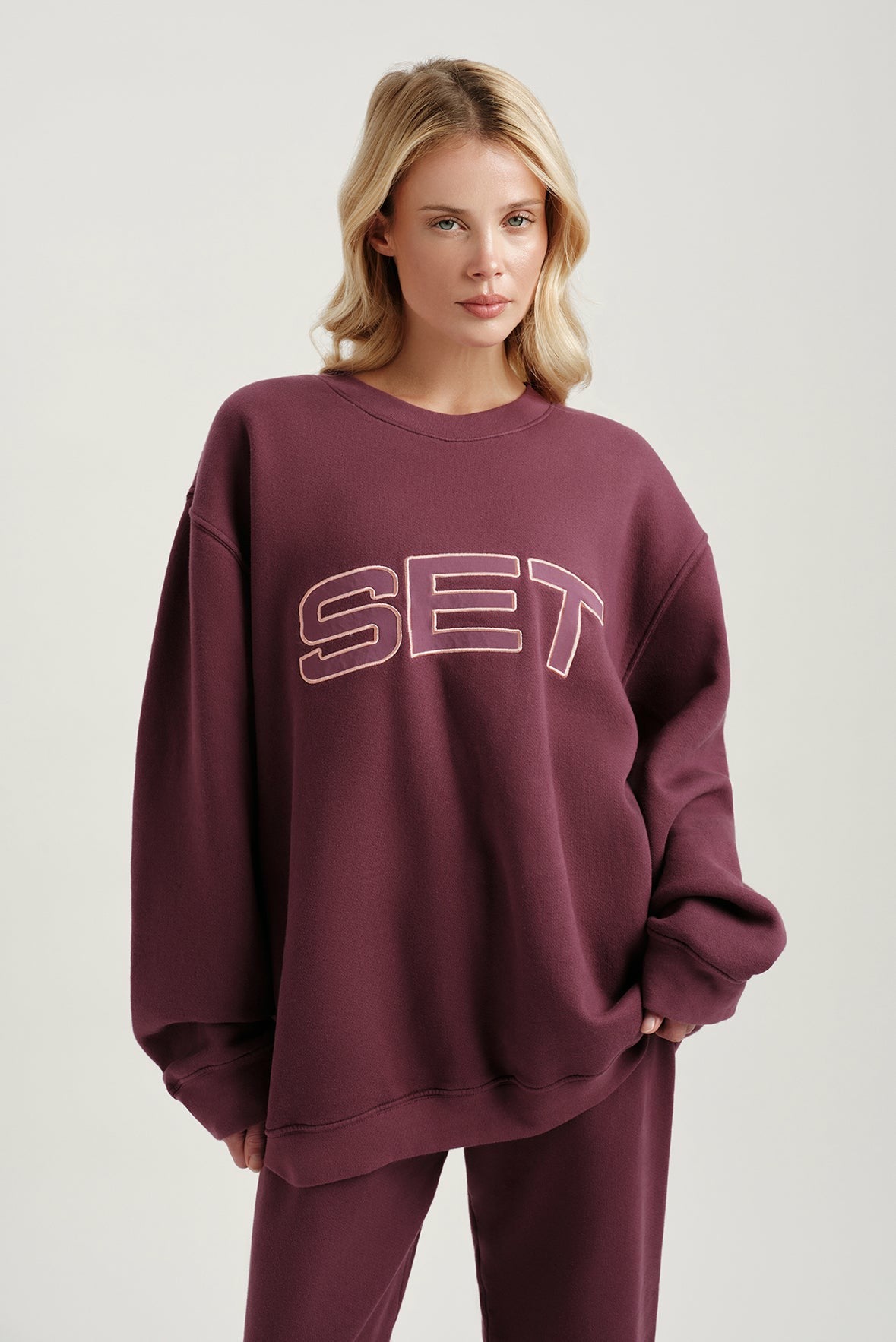 MIDWEIGHT SWEATS STAPLE SET CREWNECK - ROSEBUD | SET ACTIVE