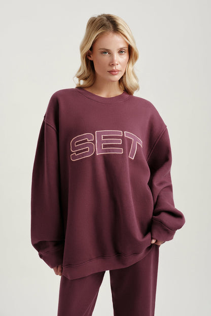 MIDWEIGHT SWEATS STAPLE SET CREWNECK - ROSEBUD | SET ACTIVE
