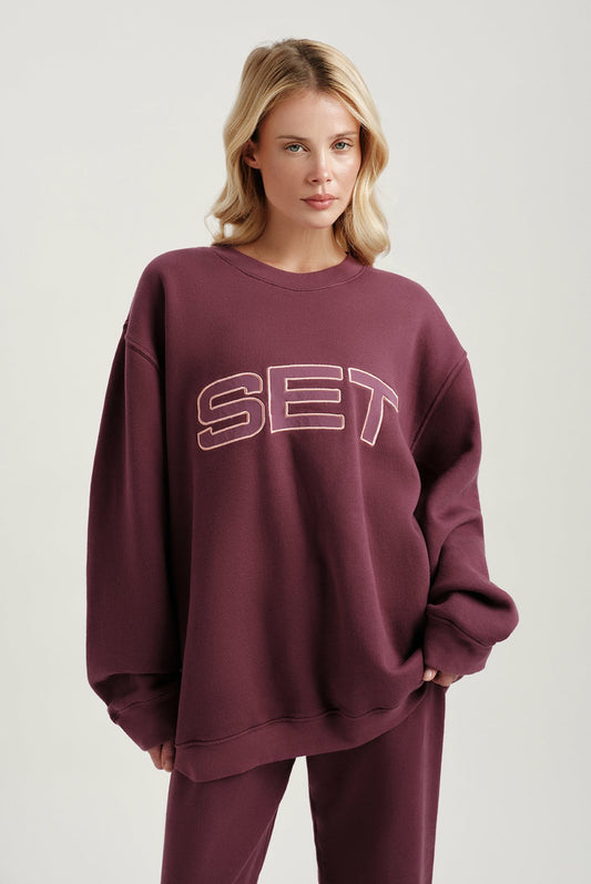 MIDWEIGHT SWEATS STAPLE SET CREWNECK - ROSEBUD | SET ACTIVE