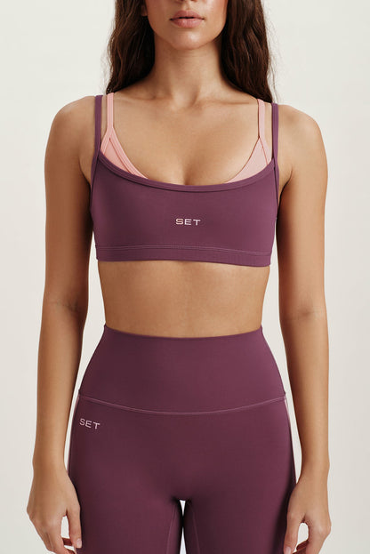 BREATHE 1.0 LAYERED MOVE BRA - ROSEBUD | SET ACTIVE