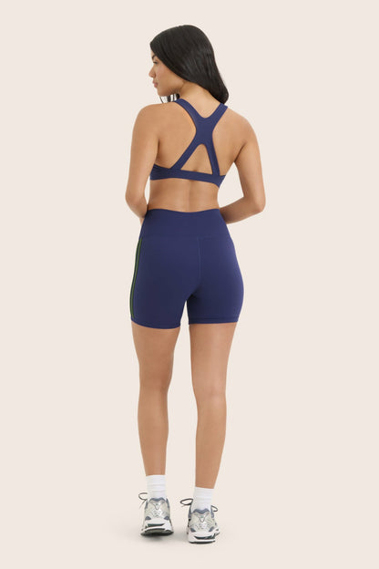 SPORTBODY® SPORTY DUO STRIPE SHORTS - LAKE | SET ACTIVE