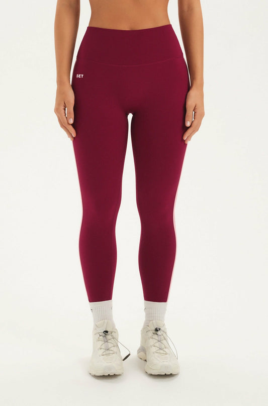 SPORTBODY® SPORTY STRIPE LEGGINGS - ROSA | SET ACTIVE