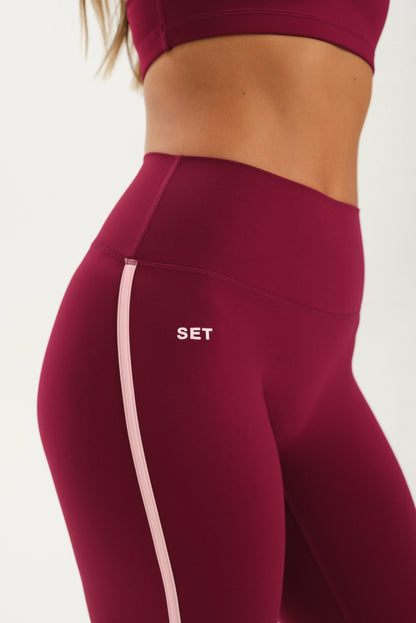 SPORTBODY® SPORTY STRIPE LEGGINGS - ROSA | SET ACTIVE
