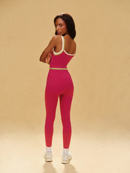 BREATHE 1.0 CONTRAST DOUBLE STRAP TANK - HIBISCUS | SET ACTIVE