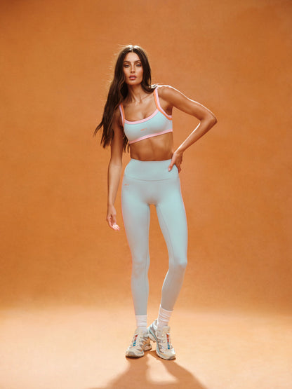 SPORTBODY® SPORTY CONTRAST DOUBLE STRAP BRA - TROPICS | SET ACTIVE