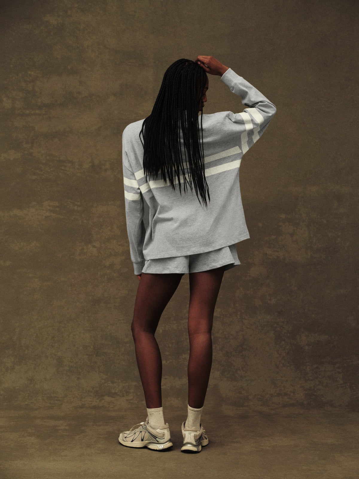 HEAVY COTTON EASY STRIPE LONG SLEEVE - WORN | SET ACTIVE