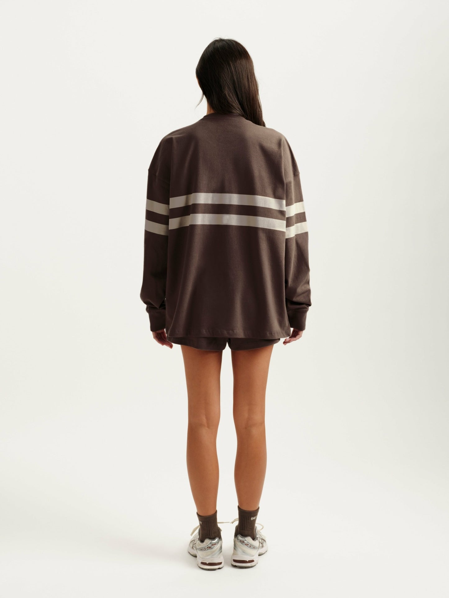 HEAVY COTTON EASY STRIPE LONG SLEEVE - GRAIN | SET ACTIVE