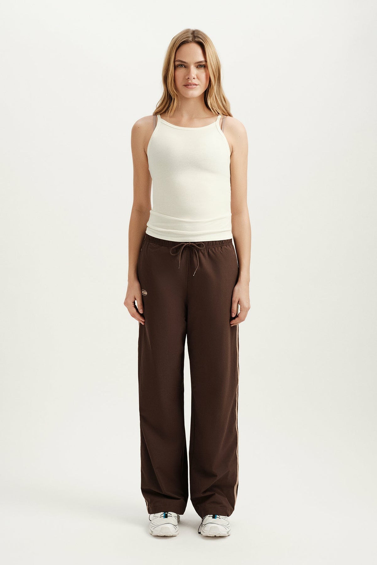 STRETCH COTTON LAYER COLLAR TANK - DUST | SET ACTIVE