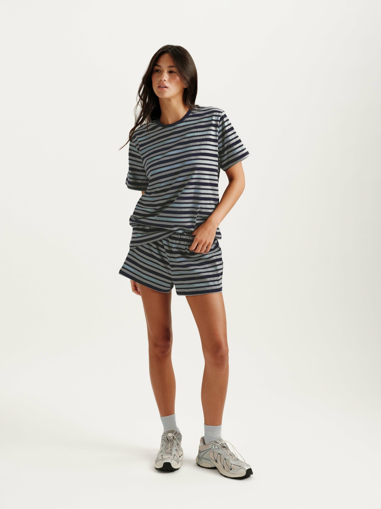 HEAVY COTTON EASY STRIPE SHORTS - WASHED | SET ACTIVE