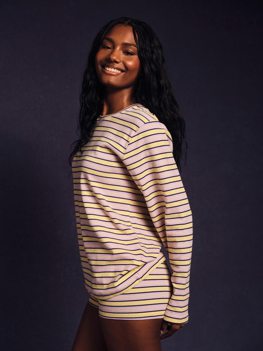 STRIPE JERSEY STRIPE OVERSIZED LONG SLEEVE - STREAMER | SET ACTIVE