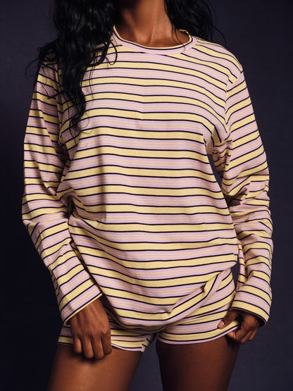 STRIPE JERSEY STRIPE OVERSIZED LONG SLEEVE - STREAMER | SET ACTIVE